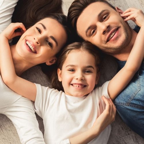 Image of a family of different ages and needs to convey the understanding that all ages are welcome